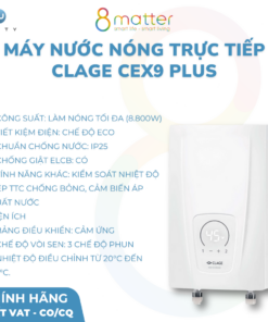 Máy nước nóng trực tiếp CLAGE CEX9 Plus