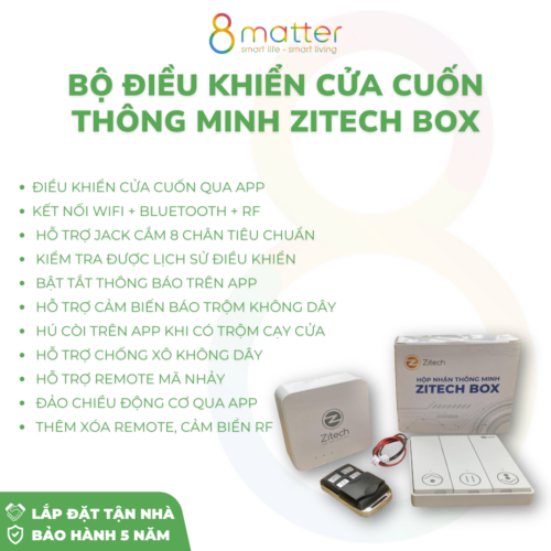 Bộ điều khiển Cửa cuốn thông minh Tuya Smart Life chính hãng ZiTech box