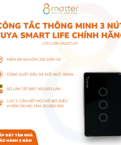 Công Tắc Thông Minh Tuya Smart Life Chính Hãng 3 Nút Chữ Nhật