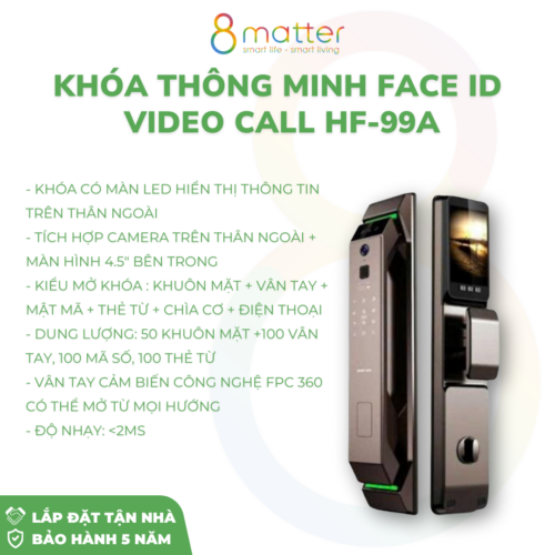 KHÓA THÔNG MINH FACE ID VIDEO CALL HF-99A