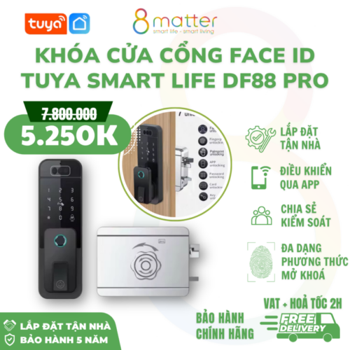Khóa CỬA CỔNG FACE ID TUYA SMART LIFE DF88 PRO