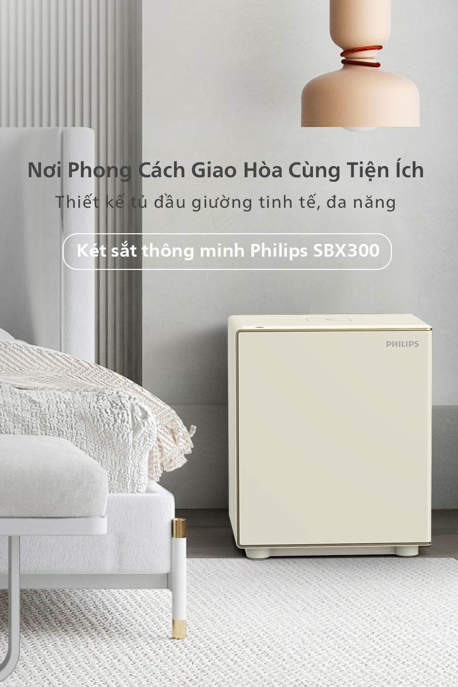 két sắt philips Két sắt Philips SBX300 Tích hợp Sạc không dây và Đèn cảm biến - CHÍNH HÃNG PHILIPS - Ảnh 3