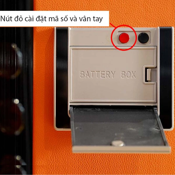 Nút cài đặt két sắt Philips bên trong cánh