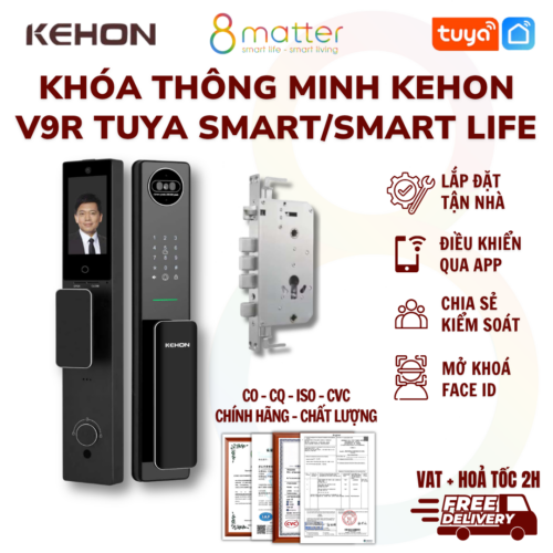 Khoá Thông Minh Chính Hãng KEHON V9R Tuya Smart / Smart Life - Hỗ Trợ Lắp Đặt