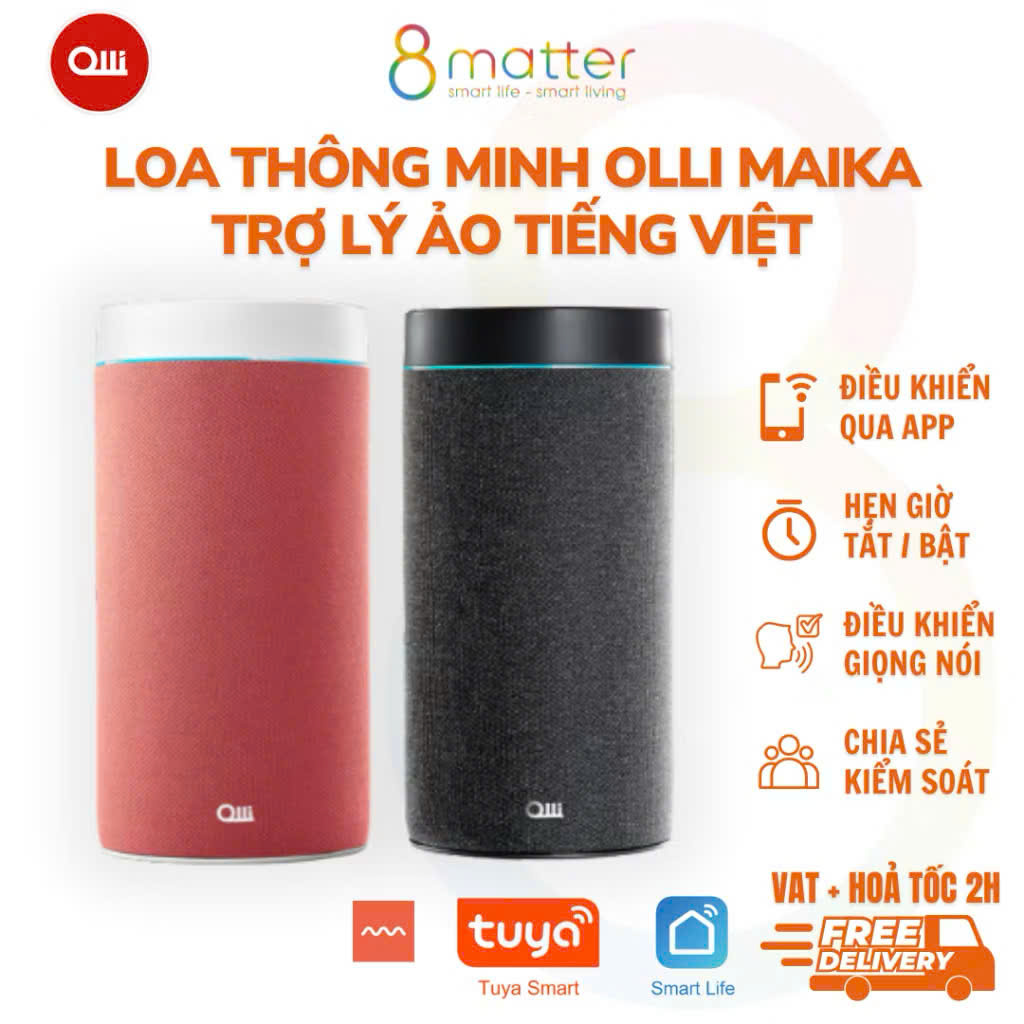 Loa thông minh Olli Maika điều khiển giọng nói tiếng Việt tại 8matter