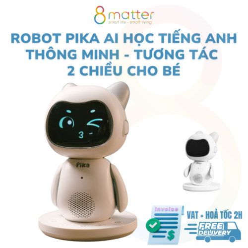 Robot Pika AI Học Tiếng Anh Thông Minh + Phần mềm 6T - Tương Tác 2 Chiều Cho Bé - BH 12 THÁNG