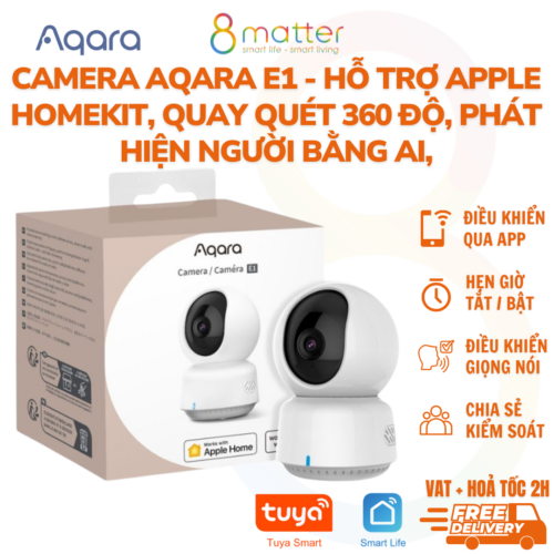 💠 Camera IP Aqara E1 💠 Độ Phân Giải 2K Siêu Nét - Theo Dõi Chuyển Động AI, Đàm Thoại 2 Chiều